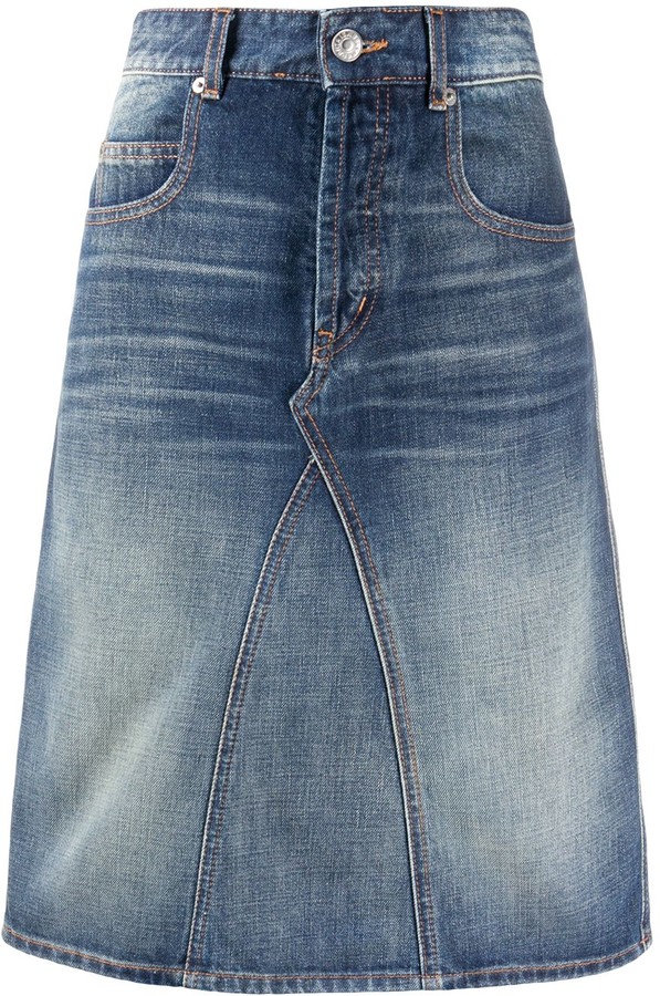 Etoile Isabel Marant A-line denim skirt - ShopStyle