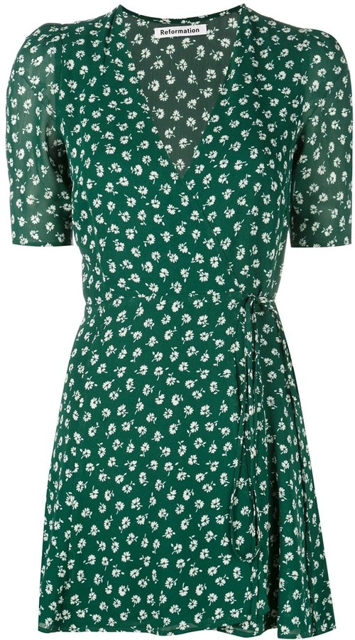 reformation lucky wrap dress