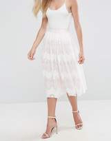 Thumbnail for your product : Oh My Love Lace Pleated Midi Skirt