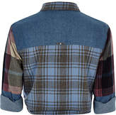 Thumbnail for your product : River Island Girls blue check diamante button shirt