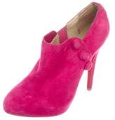Thumbnail for your product : Christian Louboutin Suede Round-Toe Booties