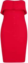 Thumbnail for your product : boohoo Plus Bandeau Button Down Midi Dress