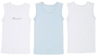 Marquise Embroidered Singlet 3 Piece Pack Blue