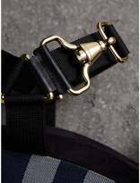 Thumbnail for your product : Burberry Hardware Detail Ripstop and Check Wedge Sandals