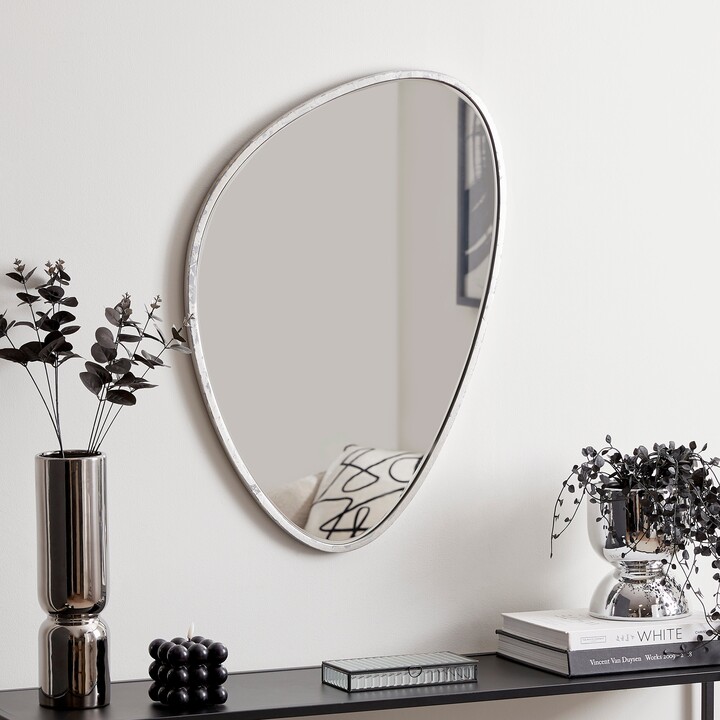 Dunelm Pebble 45x65cm Mirror Silver ShopStyle
