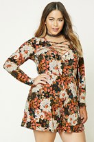 Thumbnail for your product : Forever 21 FOREVER 21+ Plus Size Lace-Up Romper