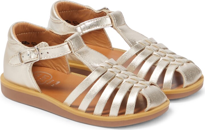 Pom D'Api Poppy Pitti metallic leather sandals