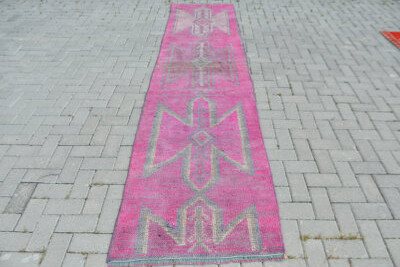 Loon Peak Vintage Turkish Herki Runner Rug In Pink Ideal For Home Decor And Kitchen Enhancement