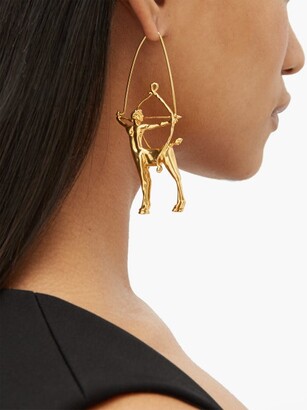 Givenchy Sagittarius Zodiac Hoop Earrings - Gold