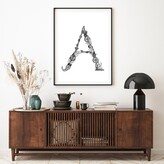 Thumbnail for your product : Johanna Fleming - Alphabet Typography Letter A Fine Art Print A4