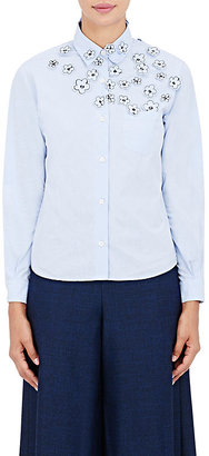 Jimi Roos Women's Flower-Appliquéd Cotton Shirt