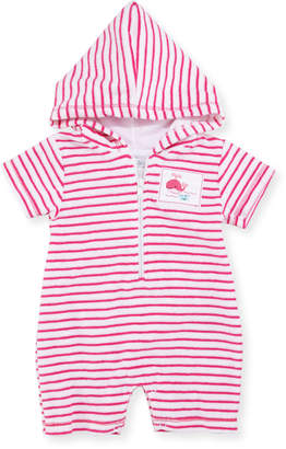 Kissy Kissy Deep Sea Delight Striped Terry Shortall, Size 3-18 Months