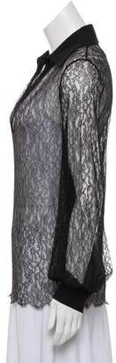 Michael Kors Lace Long Sleeve Top Black Lace Long Sleeve Top