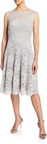 Thumbnail for your product : Tadashi Shoji Sleeveless Lace Illusion Dress