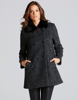 Thumbnail for your product : Little Mistress Faux Fur Collared Coat