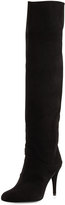 Thumbnail for your product : Stuart Weitzman Scrunchy Suede Knee Boot, Black