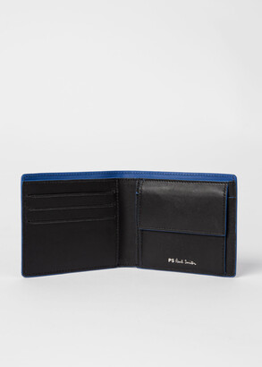 Paul Smith Men's Black 'Zebra' Leather Billfold And Coin Wallet 
