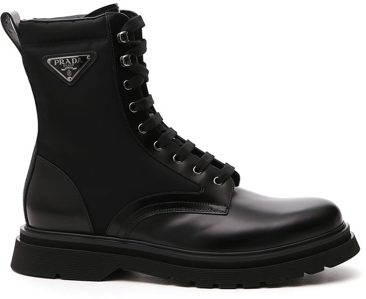 prada lace up boots