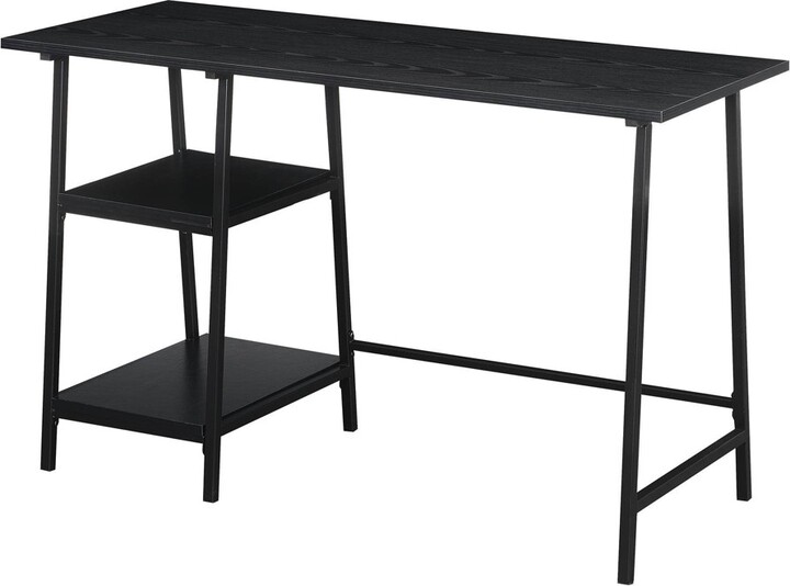 Designs2Go Trestle Wood Metal Desk with Removable Shelves Black/Black Breighton Home ShopStyle