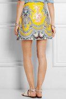 Thumbnail for your product : MSGM Printed cotton-twill mini skirt