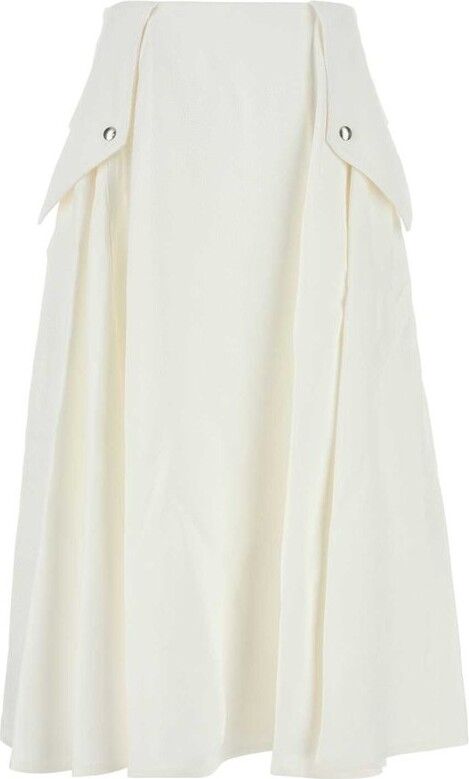 Bottega Veneta Pleated Midi Skirt