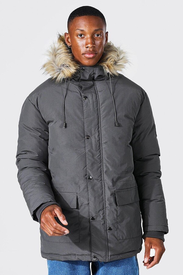 fur hood parka men