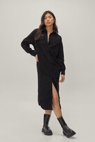 Thumbnail for your product : Nasty Gal Womens Cord Pocket Detail Midi Shirt Dress - Beige - 4, Beige