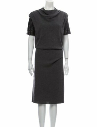 Marc Jacobs Wool Midi Length Dress Wool
