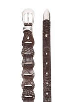 Thumbnail for your product : Our Legacy Braided Crocodile-Effect Belt