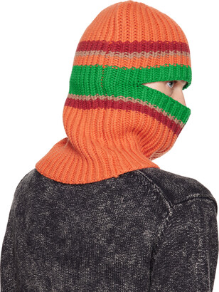 A PERSONAL NOTE 73 Orange Striped Hood - ShopStyle Hats