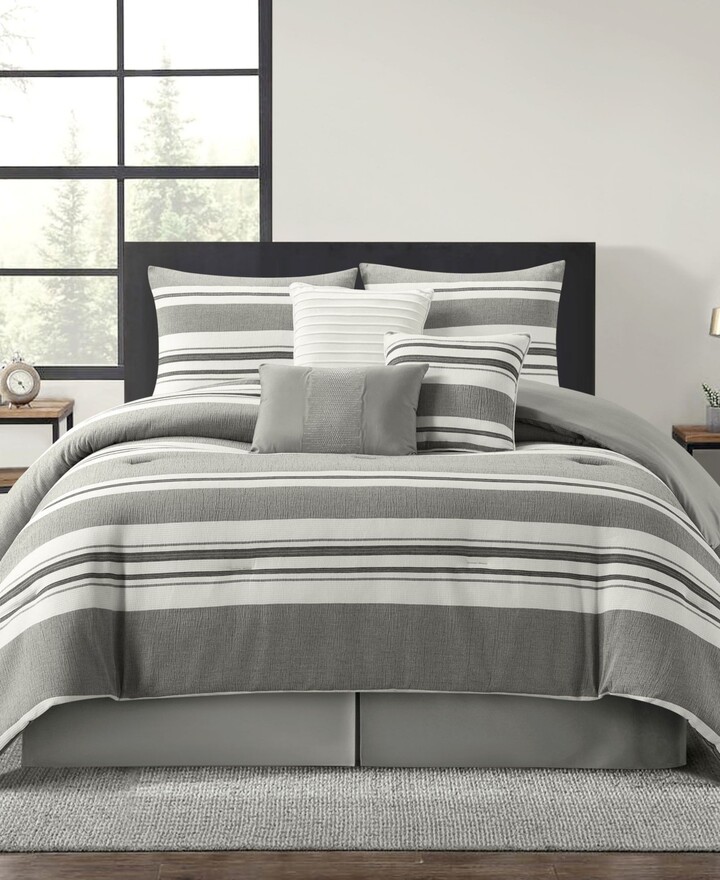Stratford Park Cornille Stripes 7-Pc. Comforter Set King