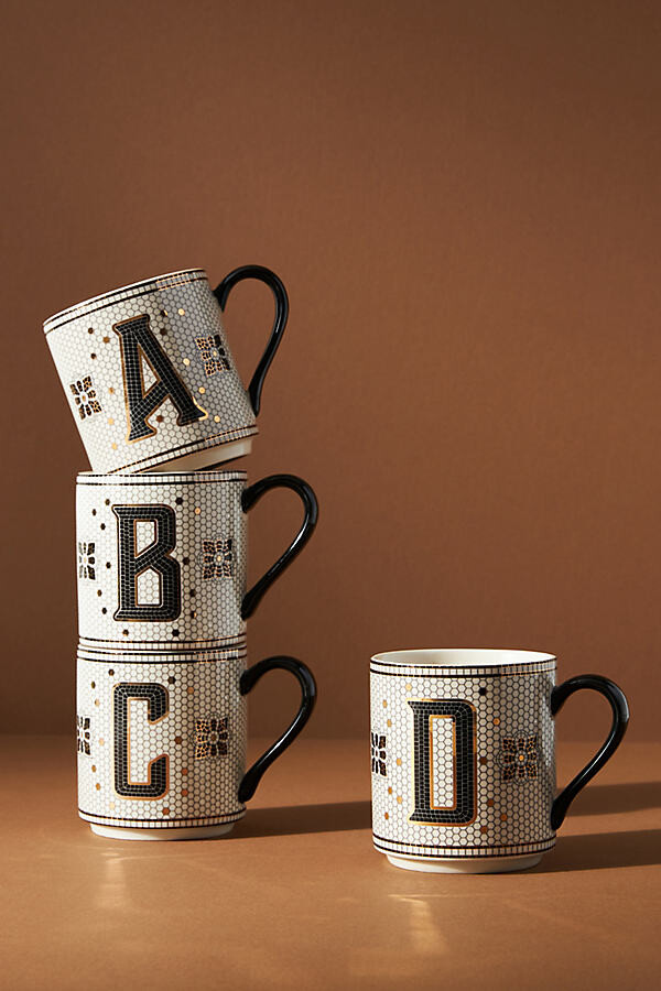 Tiled Margot Monogram Mug Alphabet