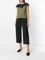Thumbnail for your product : Semi-Couture Semicouture wide leg cropped trousers