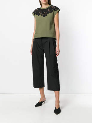 Semi-Couture Semicouture wide leg cropped trousers