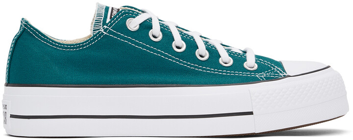 Converse Green 'Converse Color' Platform Chuck Taylor All Star Low Sneakers  - ShopStyle