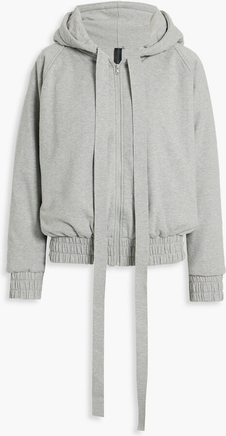 Norma Kamali Padded cotton-blend jersey hooded bomber jacket - ShopStyle