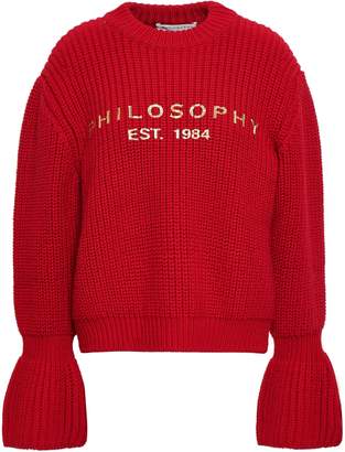 Philosophy di Lorenzo Serafini Fluted Ribbed Wool Sweater