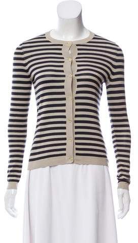Tory Burch Silk Striped Cardigan Tory Burch Silk Striped Cardigan