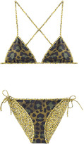 Thumbnail for your product : Kenzo reversible leopard bikini