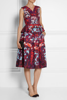 Thumbnail for your product : Peter Pilotto Emma printed silk-blend cloqué skirt