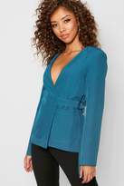 Thumbnail for your product : boohoo Woven Double Pocket D Ring Crop Jacket