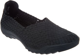 basket weave flat shoes