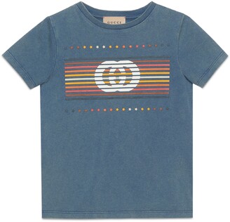 Gucci Children's illustrated print cotton T-shirt