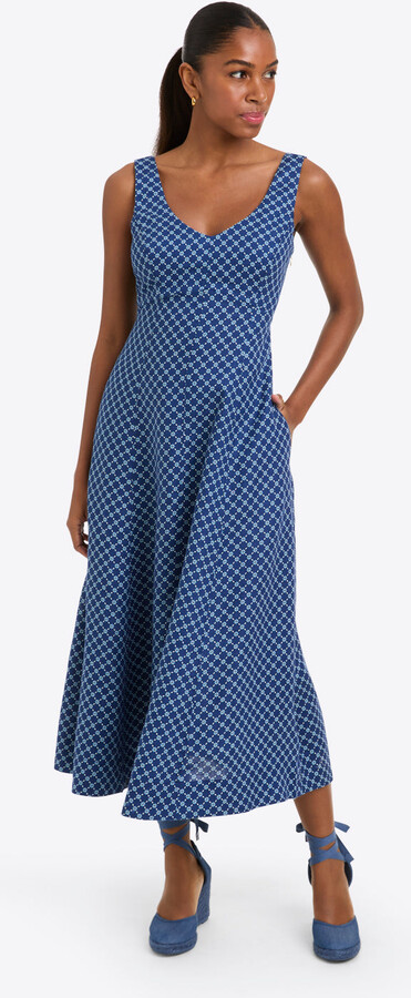 Draper James Opal Midi Dress in Linen