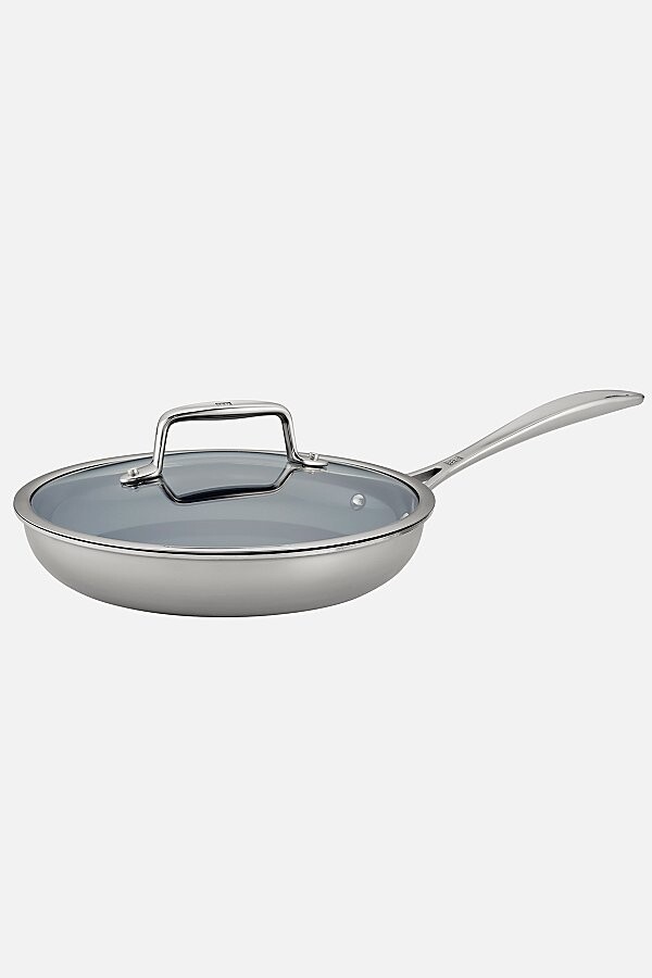 ZWILLING Energy Plus Ceramic Nonstick Perfect Pan 4.6 Qt Stainless Steel