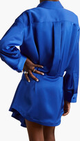 Thumbnail for your product : ATTICO Candice pleated satin mini shirt dress