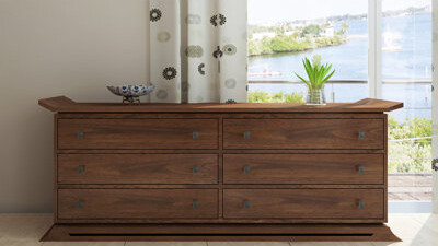 Wade Logan Bouchier 6 Drawer Double Dresser