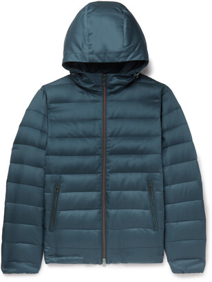 Loro Piana Gateway Quilted Silk-Twill Hooded Down Jacket