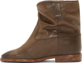 Thumbnail for your product : Isabel Marant Brown Leather Cluster Boots