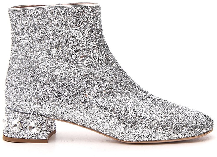 Ladies glitter ankle boots Clearance